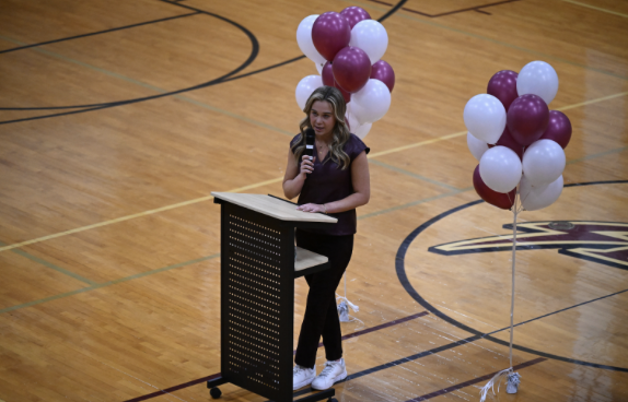 Ali Truwit at the SLS Pep Rally this past fall.